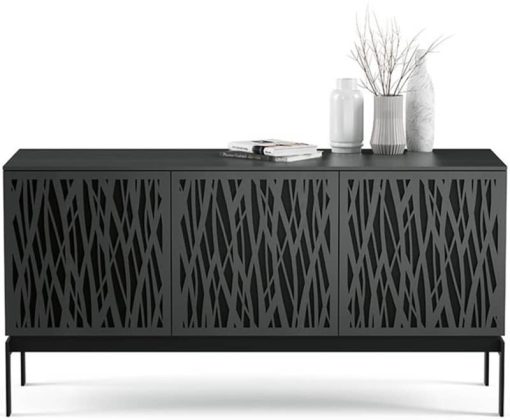 BDI Elements 8777-CO Charcoal With Wheat Doors Storage Console - Image 2