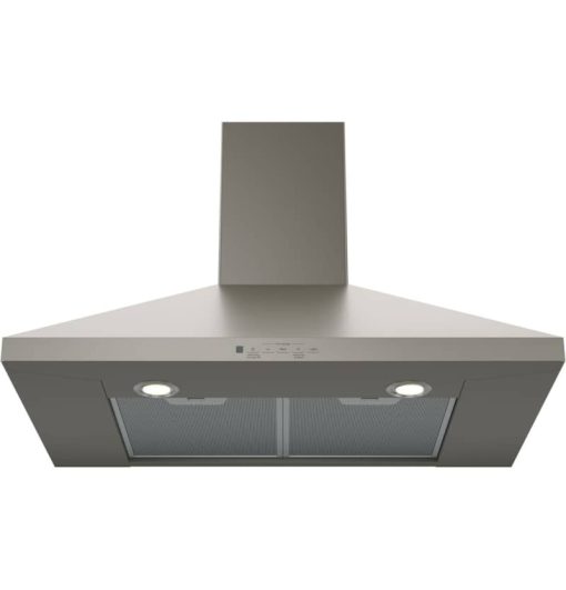 GE 30" Slate Wall-Mount Pyramid Chimney Hood - Image 2