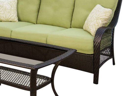 Hanover Orleans 2-Piece Outdoor Seating Patio Set In Avocado Green - Image 2