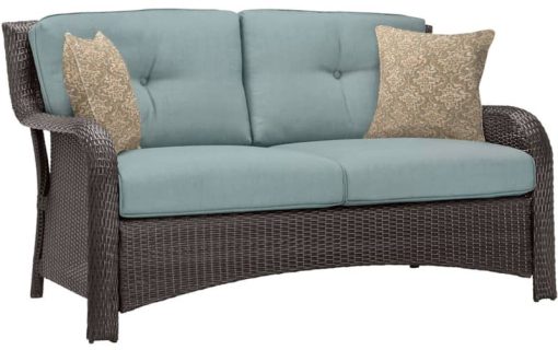 Hanover Strathmere 6-Piece Outdoor Lounge Patio Set In Ocean Blue - Image 3