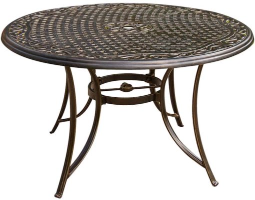 Hanover Brown Traditions 5-Piece Outdoor Dining Patio Set - Image 2