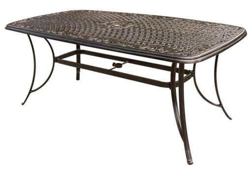 Hanover Traditions 7-Piece Outdoor Dining Patio Set with Umbrella In Natural Oat - Image 2