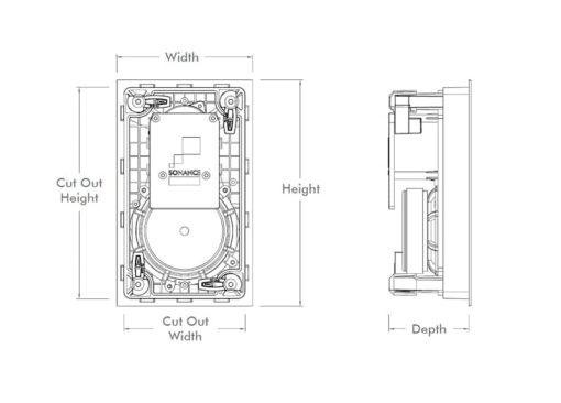 Sonance Visual Performance Series In-Wall Square Speakers (Pair) - Image 3