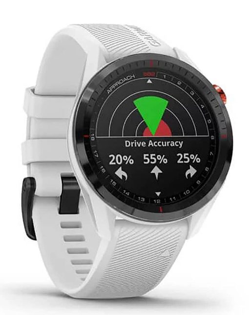 Garmin Approach S62 Black Ceramic Bezel With White Silicone Band Smartwatch - Image 3