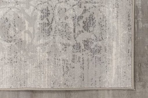 Kalora Intrigue 7'10" X 10'10" Grey Distressed Damask Rug - Image 3
