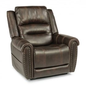 Flexsteel Oscar Fabric Power Lift Recliner With Power Headrest & Lumbar - Image 3