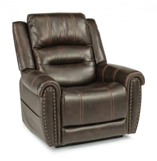 Flexsteel Oscar Fabric Power Lift Recliner With Power Headrest & Lumbar - Image 3