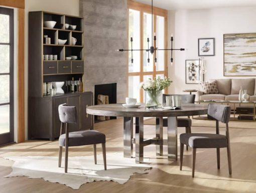 Hooker Furniture Curata Medium Wood 72" Round Dining Table - Image 3