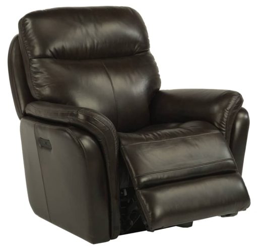 Flexsteel Zoey Leather Power Gliding Recliner With Power Headrest - Image 3