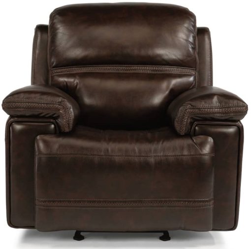 Flexsteel Fenwick Leather Power Gliding Recliner With Power Headrest - Image 3