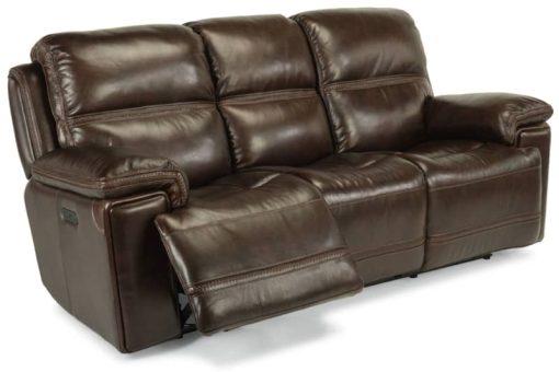Flexsteel Fenwick Leather Power Reclining Sofa With Power Headrests - Image 2