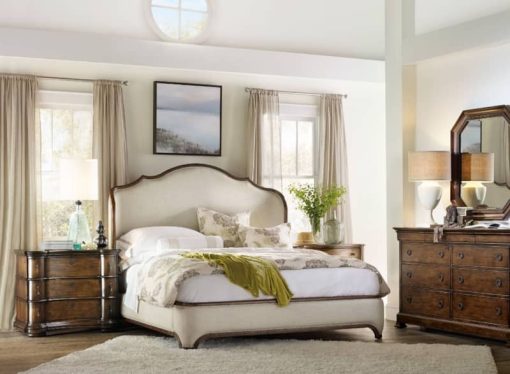 Hooker Furniture Bedroom Archivist King Upholstered Shelter Bed - Image 3