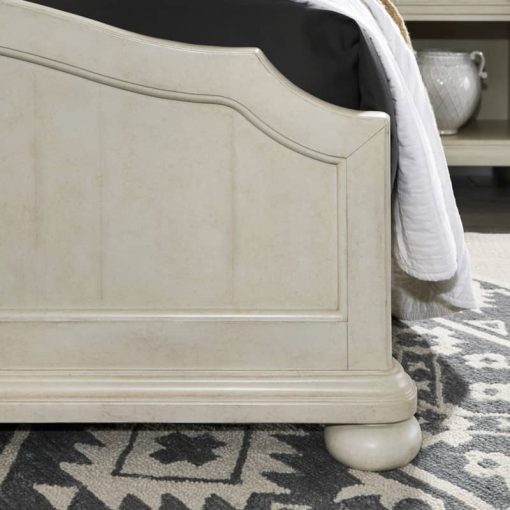 Homestyles Provence Antiqued White Queen Bed, 2 Nightstands And Chest - Image 3