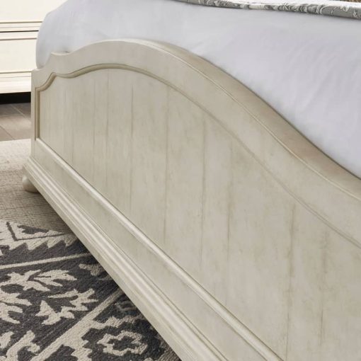 Homestyles Provence Antiqued White King Bed, Nightstand And Chest - Image 3