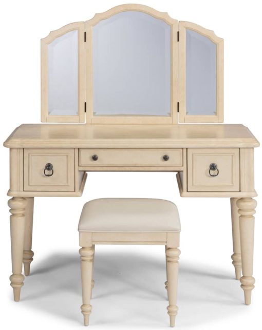 Homestyles Provence Antiqued White Vanity Set - Image 3