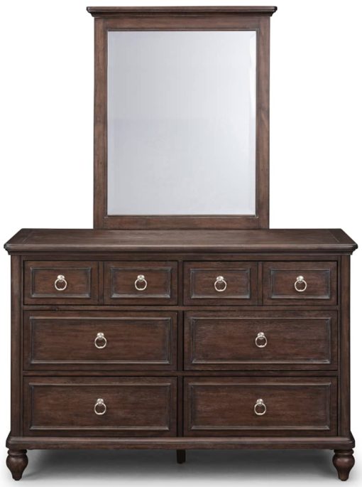 Homestyles Southport Distressed Oak Dresser With Mirror - Image 3