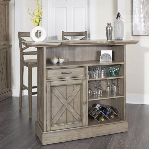 Homestyles Mountain Lodge Gray 3-Piece Bar Set - Image 3