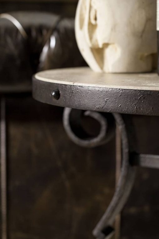 Hooker Furniture Hill Country Luckenbach Metal And Stone End Table - Image 3