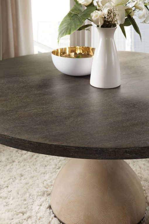 Hooker Furniture Miramar Point Reyes 60" Botticelli Dark Wood Round Dining Table - Image 4