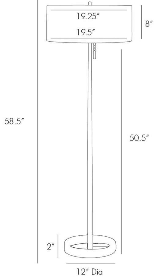 Arteriors Violetta Matte Black Floor Lamp - Image 3