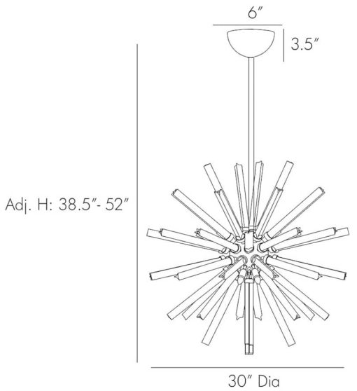 Arteriors Hanley Polished Nickel Small Chandelier - Image 3