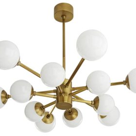 Arteriors Karrington Antique Brass Small Chandelier - Image 3