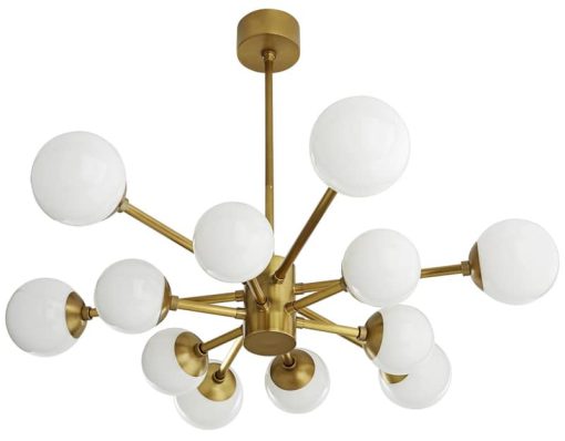 Arteriors Karrington Antique Brass Small Chandelier - Image 3