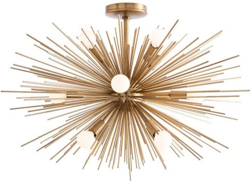 Arteriors Zanadoo Antique Brass Fixed Chandelier - Image 3