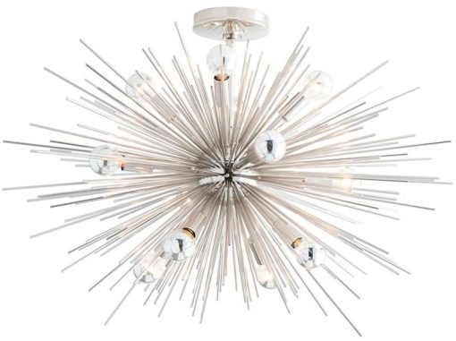 Arteriors Zanadoo Polished Nickel Fixed Chandelier - Image 3