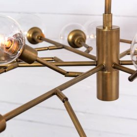 Four Hands Carnegie Collection Pellman Matte Brass Chandelier - Image 3