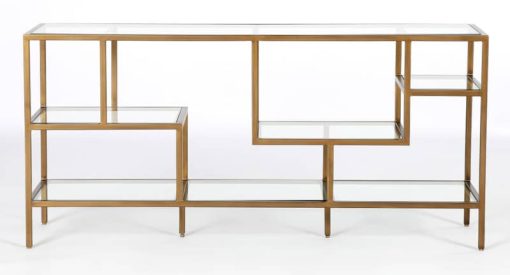 Four Hands Irondale Collection Helena Antique Brass Media Console - Image 2