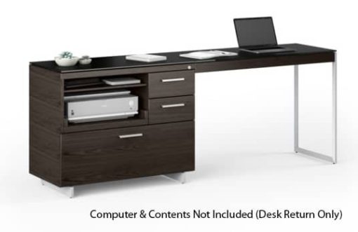 BDI Sequel 20 6112 Charcoal And Satin Nickel Desk Return - Image 3