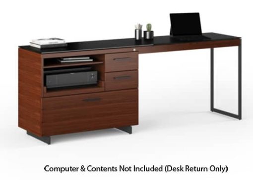BDI Sequel 20 6112 Chocolate Walnut And Black Desk Return - Image 3