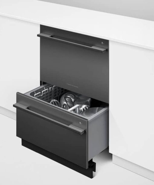 Fisher & Paykel Series 7 24" Black Stainless Steel Tall Double DishDrawer Dishwasher - Image 3