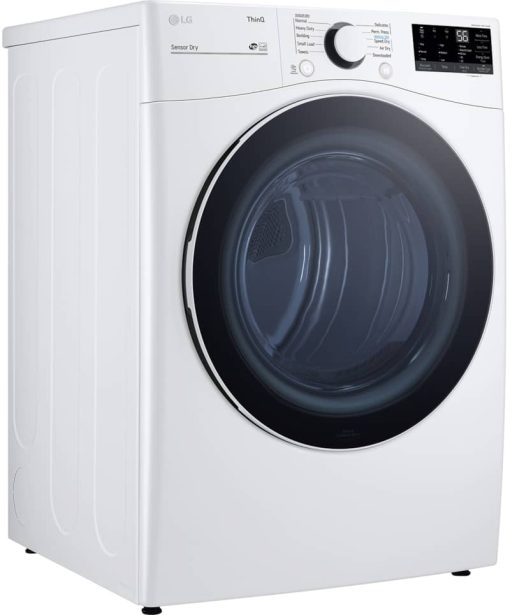 LG 7.4 Cu. Ft. White Smart Wi-Fi Enabled Front Load Electric Dryer With Built-In Intelligence - Image 3