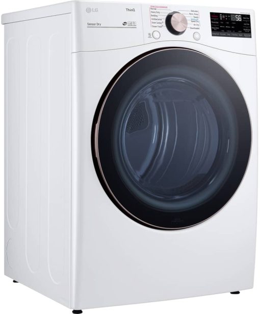 LG 7.4 Cu. Ft. White Smart Wi-Fi Enabled Front Load Gas Dryer With TurboSteam And Built-In Intelligence - Image 3