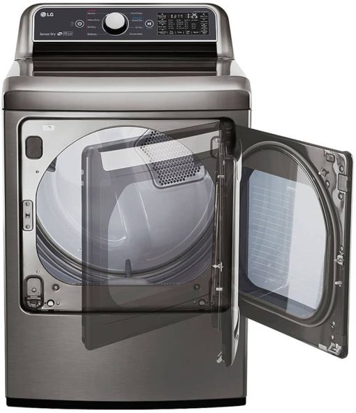 LG 7.3 Cu. Ft. Graphite Steel Smart Wi-Fi Enabled Gas Dryer With Sensor Dry Technology - Image 3