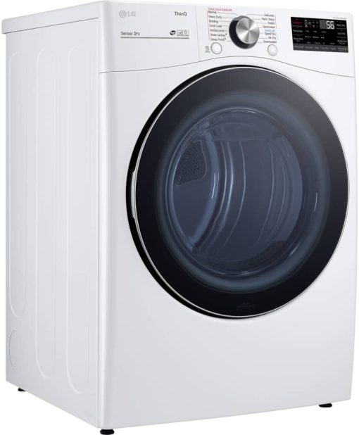 LG 7.4 Cu. Ft. White Smart Wi-Fi Enabled Front Load Gas Dryer With TurboSteam And Built-In Intelligence - Image 3
