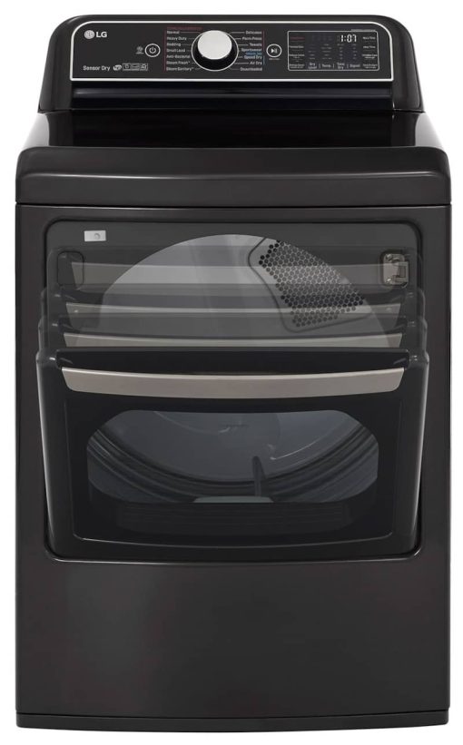LG 7.3 Cu. Ft. Black Steel Gas Dryer With TurboSteam - Image 3
