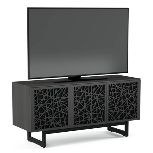 BDI Elements Ricochet Charcoal Stained Ash Media with Triple-Width Storage Cabinet - Image 3