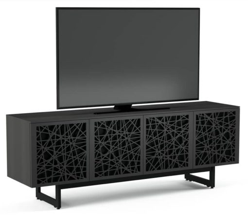 BDI Elements Ricochet Charcoal Stained Ash Media with Quad-Width Storage Cabinet - Image 3