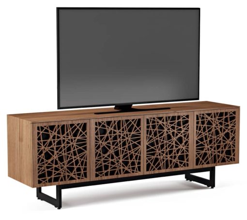 BDI Elements Ricochet Natural Walnut Media with Quad-Width Storage Cabinet - Image 3
