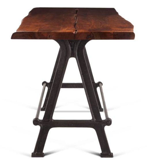 Home Trends & Design 72" Walnut Industrial Loft Gathering Dining Table - Image 3