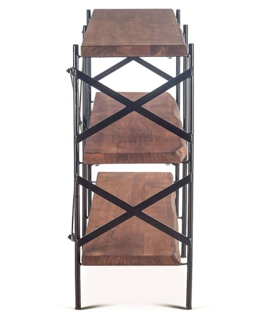 Home Trends & Design Organic Forge 56" Raw Walnut Bookshelf - Image 4
