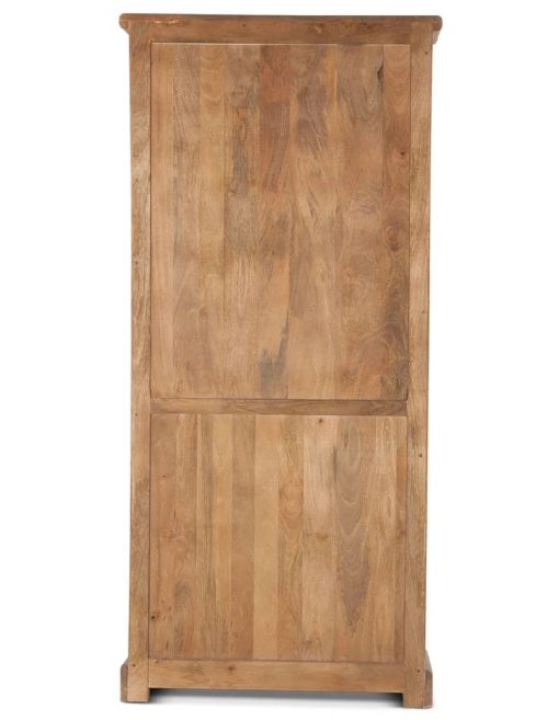 Home Trends & Design San Rafael 38" Antique Oak Tall Glass Cabinet - Image 3