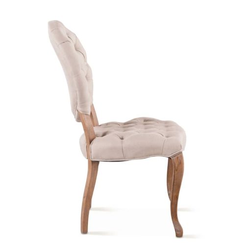 Home Trends & Design Penelope Off-White Linen Back Dining Chair - Image 3