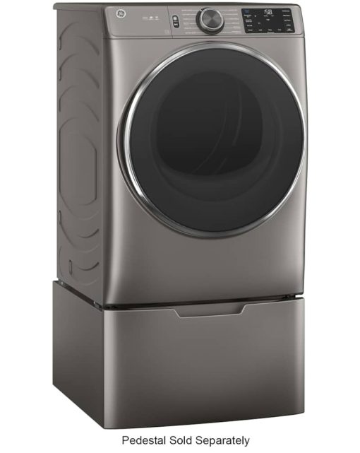 GE ADA 7.8 Cu. Ft. Satin Nickel Smart Front Load Electric Dryer With Steam And Sanitize Cycle - Image 3
