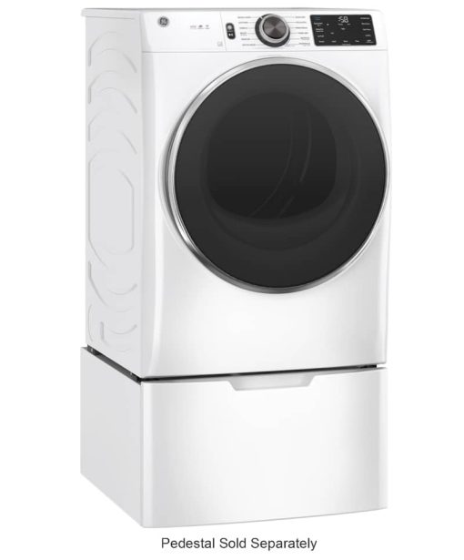 GE ADA 7.8 Cu. Ft. White Smart Front Load Electric Dryer With Steam And Sanitize Cycle - Image 3