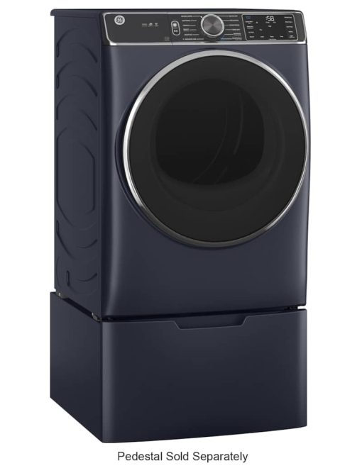 GE ADA 7.8 Cu. Ft. Sapphire Blue Smart Front Load Electric Dryer With Steam - Image 3
