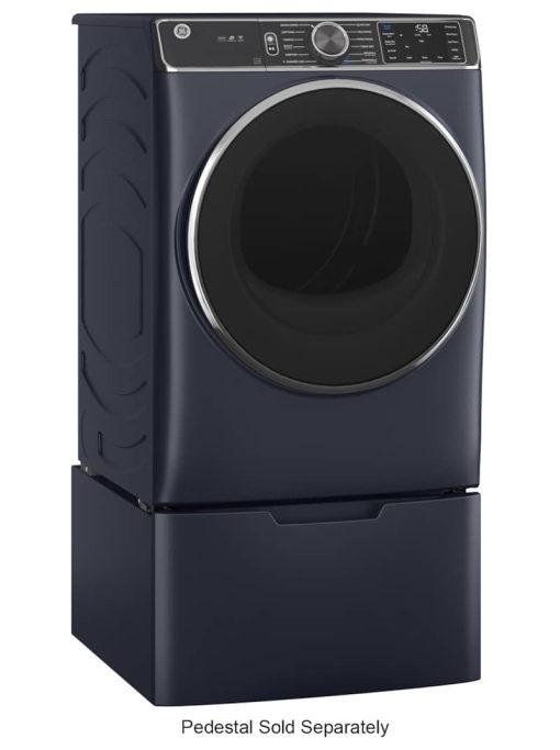 GE ADA 7.8 Cu. Ft. Sapphire Blue Smart Front Load Gas Dryer With Steam And Sanitize Cycle - Image 3